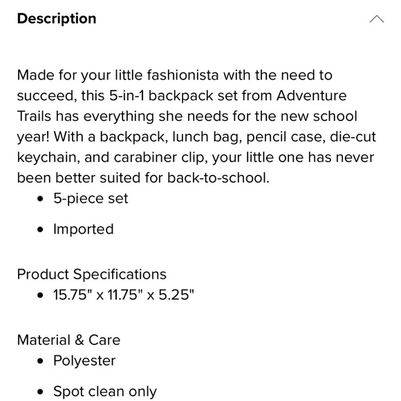 Madison and Dakota Backpack Set Pink Daisy Matching Lunch Bag Pencil Case New - Picture 13 of 14